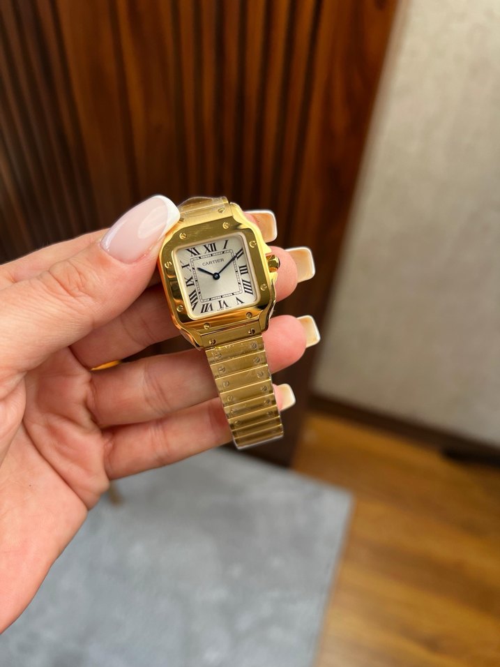 CARTIER SANTOS ALTIN RENK ETA KADIN - Görsel 3