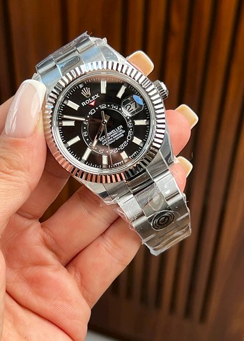 ROLEX OYSTER PERPETUAL ETA MEKANİZMA SİYAH KADRAN - Görsel 5