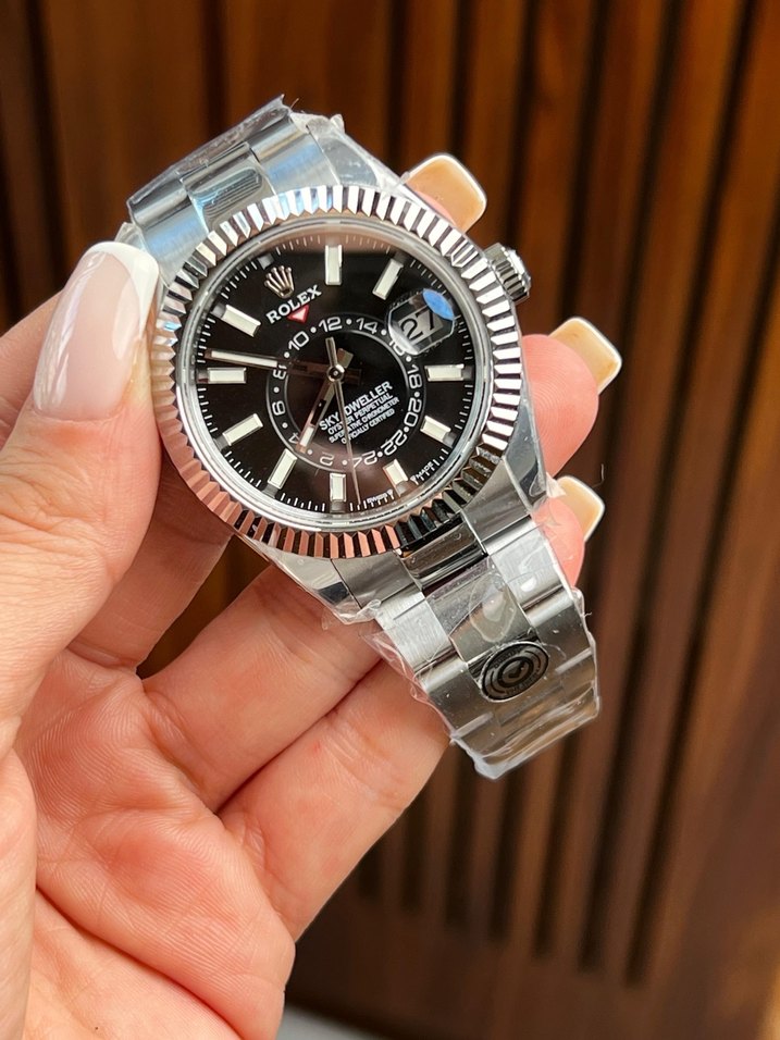ROLEX OYSTER PERPETUAL ETA MEKANİZMA SİYAH KADRAN - Görsel 5
