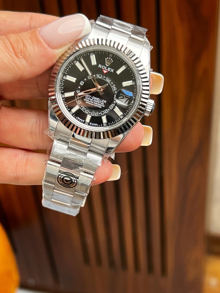 ROLEX OYSTER PERPETUAL ETA MEKANİZMA SİYAH KADRAN - Görsel 4