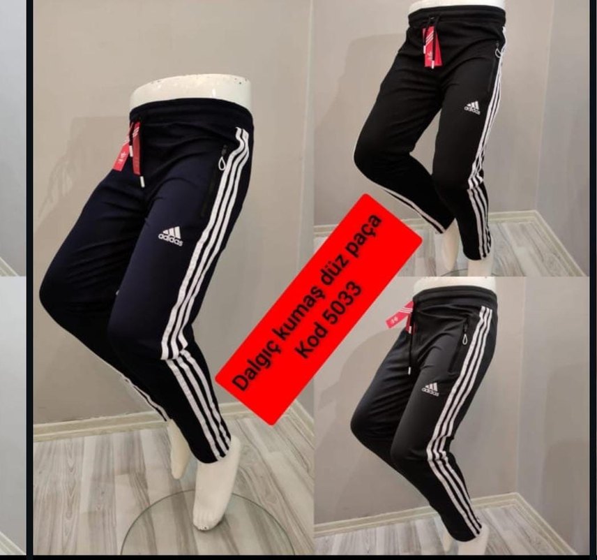 Erkek Siyah Elastik Belli Eşofman takımı - Görsel 2