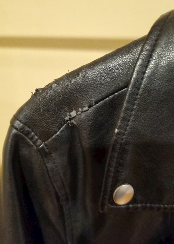 Erkek Siyah Deri Ceket - Görsel 3