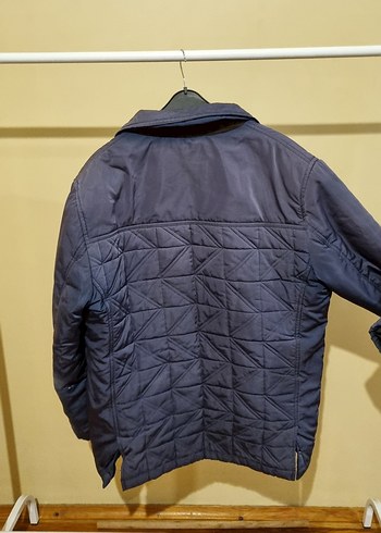 Düğmeli Lacivert Erkek Mont - Görsel 2