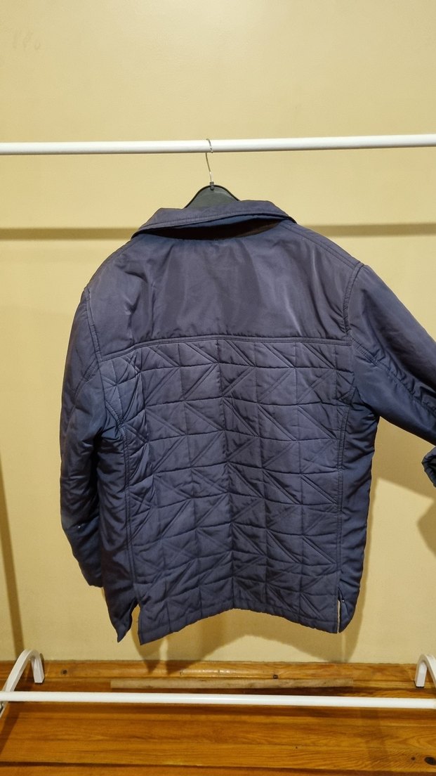 Düğmeli Lacivert Erkek Mont - Görsel 2