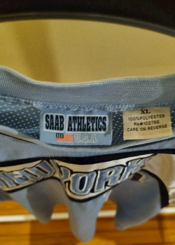 Erkek Mavi Baskılı Kolsuz Streetwear Jersey - Görsel 3