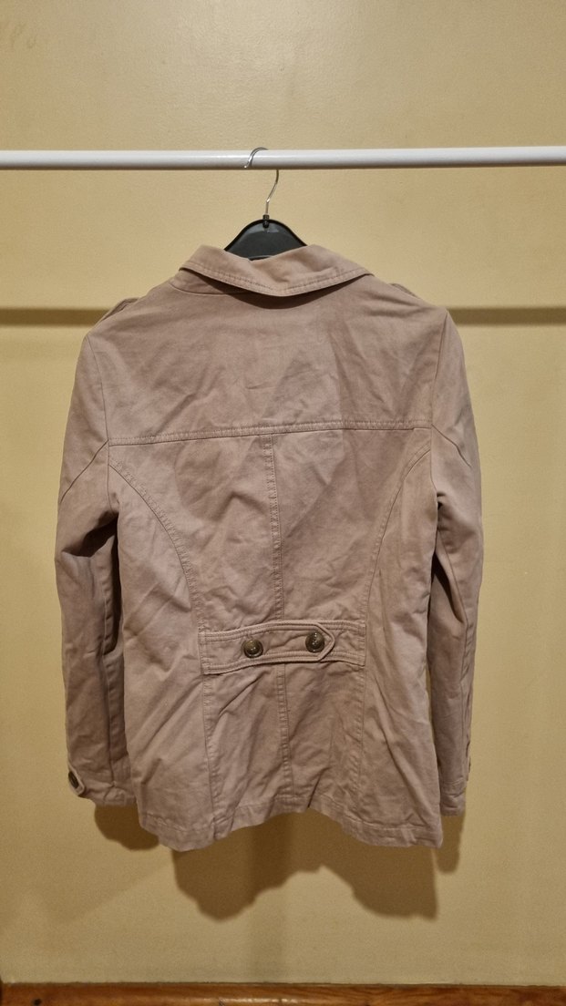 Bej Kadın Süet Midi Trençkot - Görsel 2