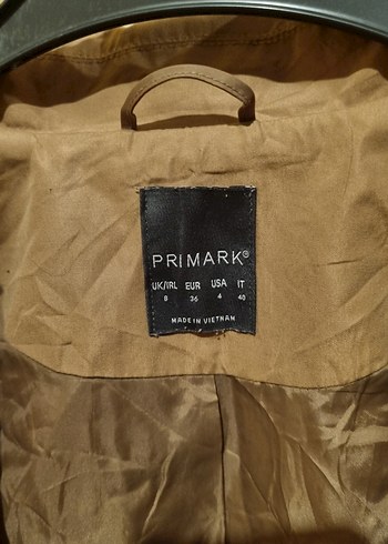 Düğmeli Bej Kadın Trençkot - Görsel 4