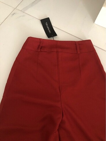 32 Beden bordo Renk Kumaş pantolon