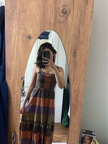 s Beden haki Renk Vintage Elbise