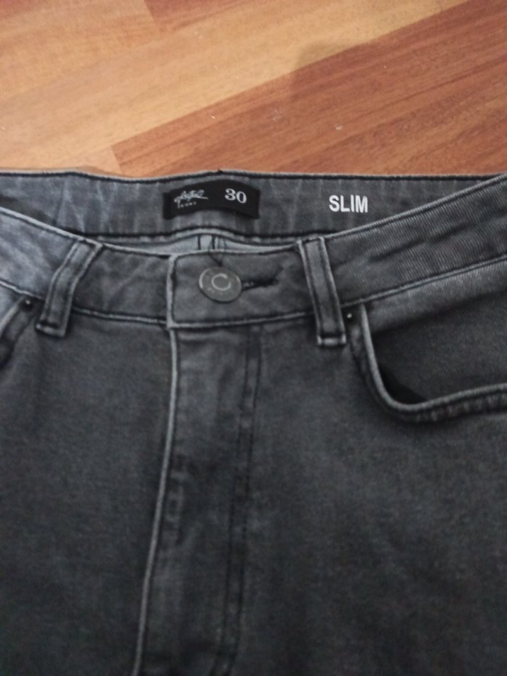Gri Denim Erkek Pantolon - Görsel 3