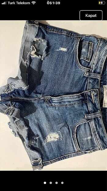 Zara jean/kot şort