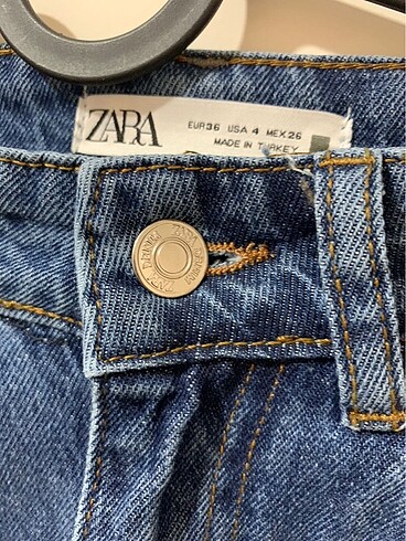 Zara Zara Yüksek Bel Kot Etek