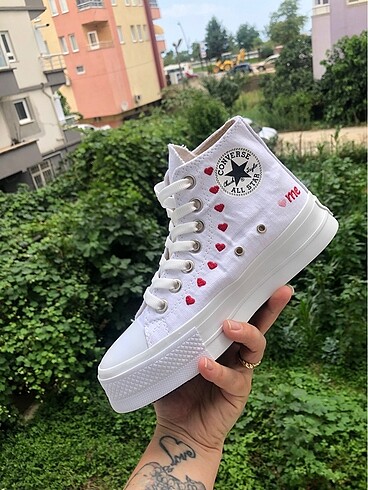 37 Beden beyaz Renk Platform converse