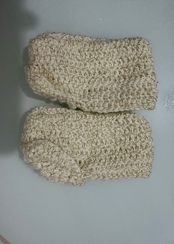 Kız Çocuk Örgü Beyaz Ev patiği - Görsel 3