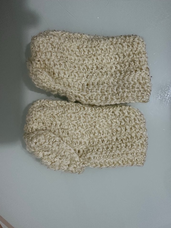 Kız Çocuk Örgü Beyaz Ev patiği - Görsel 3