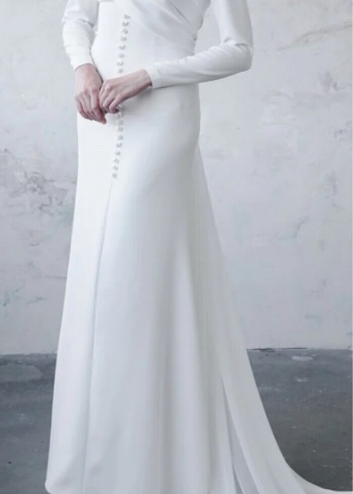 Nikah elbisesi şık zarif - Görsel 3