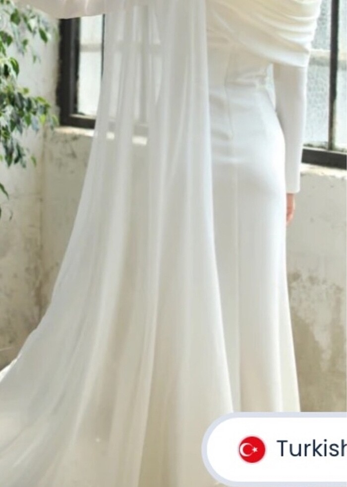 Nikah elbisesi şık zarif - Görsel 2