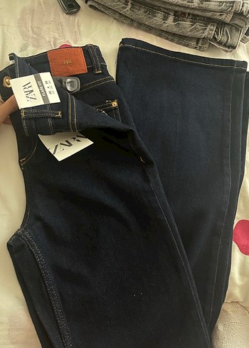 Zara Zara Lacivert Kot Pantolon