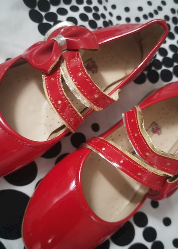 Kız Çocuk Kırmızı Rugan Babet Ayakkabı - Görsel 2