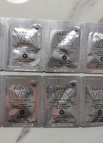 Beden Farmasi Vfx Fondoten numuneleri 8 adet
