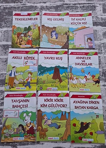 Mavi Deniz 1. sınıf okuma kitap seti 9 adet 