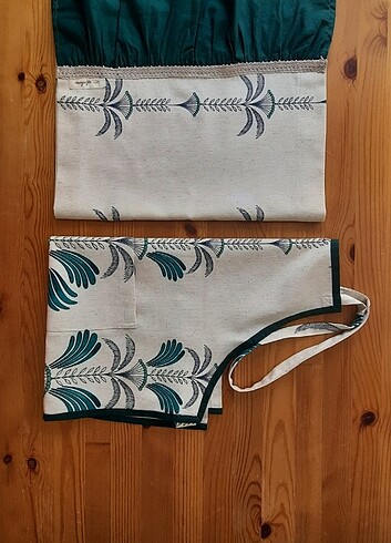 Mutfak önlüğü ve runner seti (2 parça) - Görsel 2