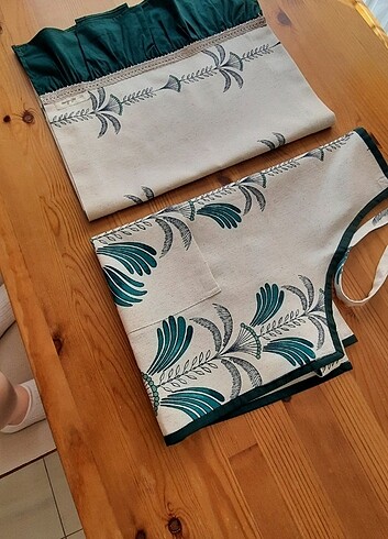 Mutfak önlüğü ve runner seti (2 parça) - Görsel 3