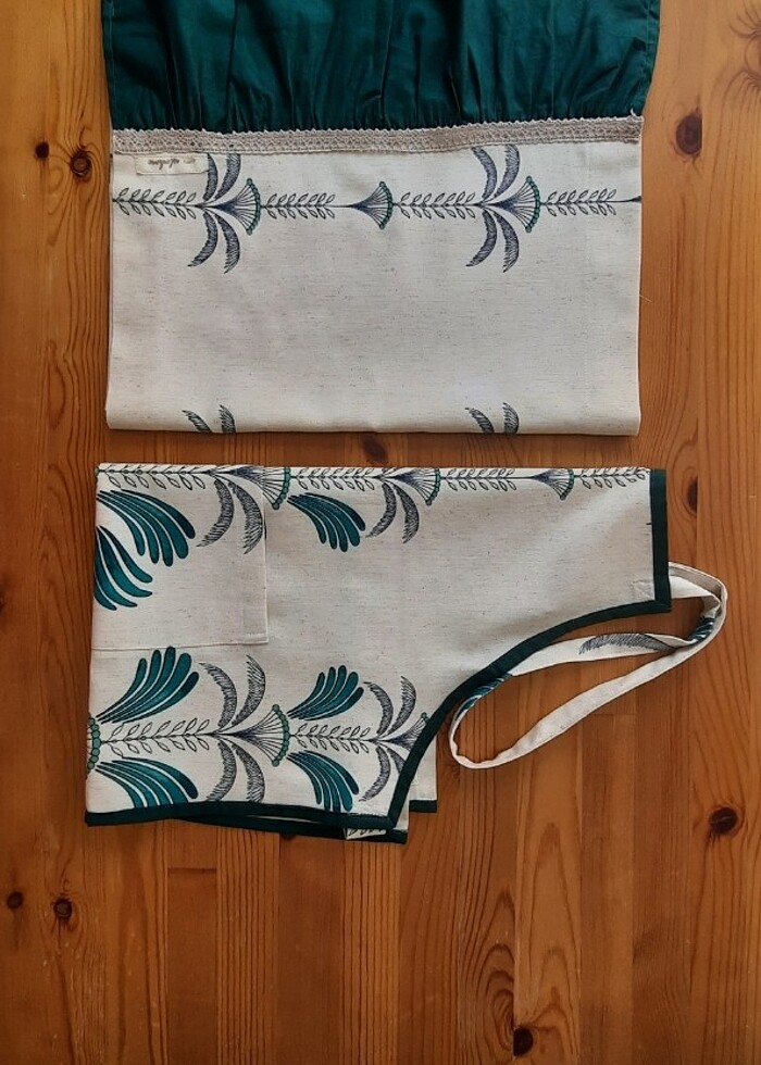 Mutfak önlüğü ve runner seti (2 parça) - Görsel 2