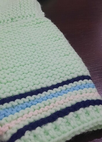 Su yeşili bebek hırkası - Görsel 3