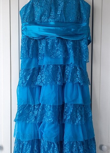 Mavi Mezuniyet Elbisesi - Görsel 3
