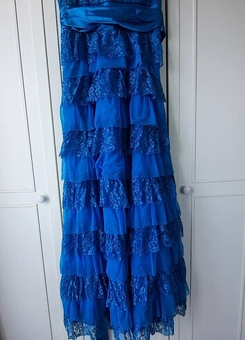 Mavi Mezuniyet Elbisesi - Görsel 4