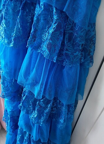 Mavi Mezuniyet Elbisesi - Görsel 5