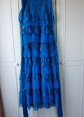 Mavi Mezuniyet Elbisesi - Görsel 6