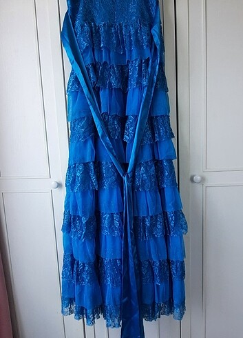 Mavi Mezuniyet Elbisesi - Görsel 7