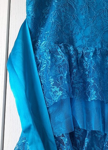 Mavi Mezuniyet Elbisesi - Görsel 8