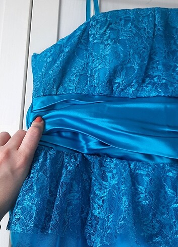 Mavi Mezuniyet Elbisesi - Görsel 9