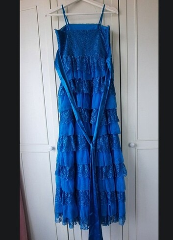 Mavi Mezuniyet Elbisesi - Görsel 11