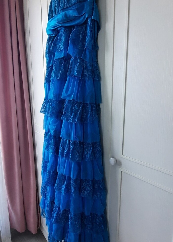 Mavi Mezuniyet Elbisesi - Görsel 2