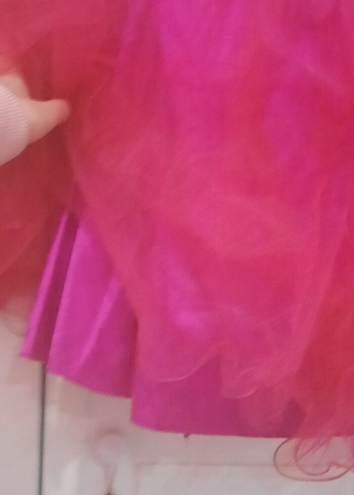 Fuşya abiye elbise - Görsel 5