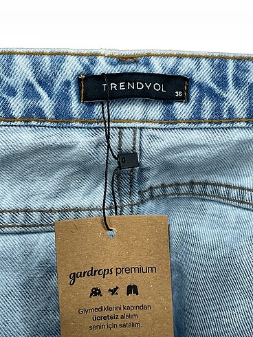 36 Beden mavi Renk Trendyol & Milla Jean / Kot %70 İndirimli.