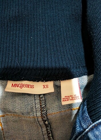 xs Beden lacivert Renk Mango jeans kot ceket 