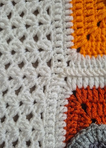 Nakışlı Çok Renkli Çocuk Örgü Battaniye - Görsel 17