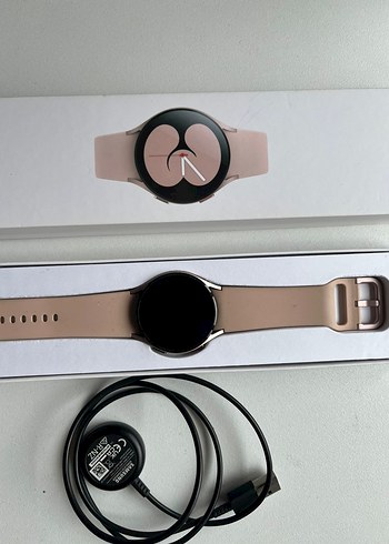 Bej Kayışlı Koyu Renk Akıllı Saat samsung watch 4 - Görsel 2