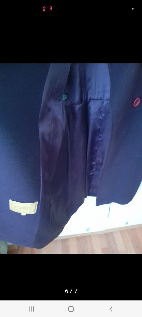 Düğmeli köyü mor kaşe  Kaban - Görsel 4