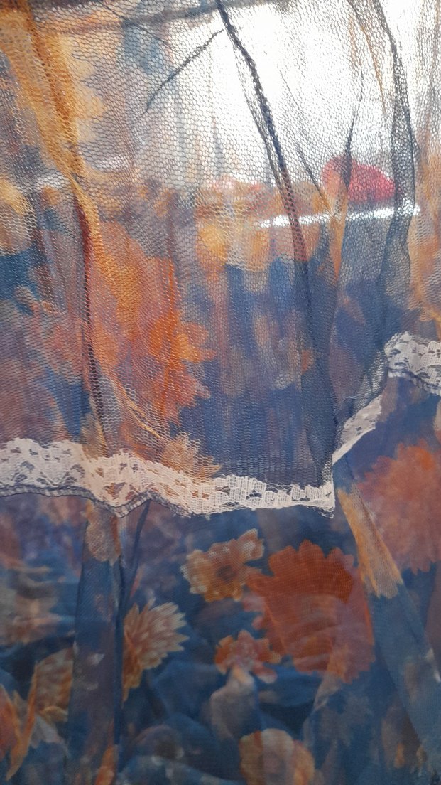 Açık Mavi Bağlama Desenli çilek mobilya cibinlik - Görsel 2