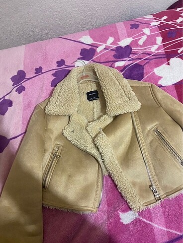 Bershka peluş crop ceket