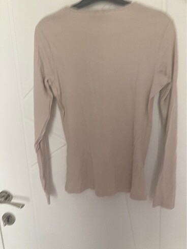 H&M Bez rengi uzun kollu üst