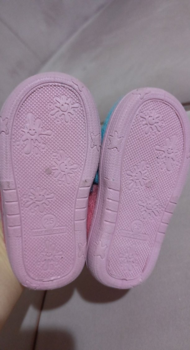 Kız Çocuk Mavi Sıcak Ev Terliği - Görsel 3