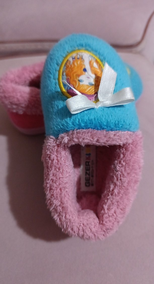 Kız Çocuk Mavi Sıcak Ev Terliği - Görsel 2