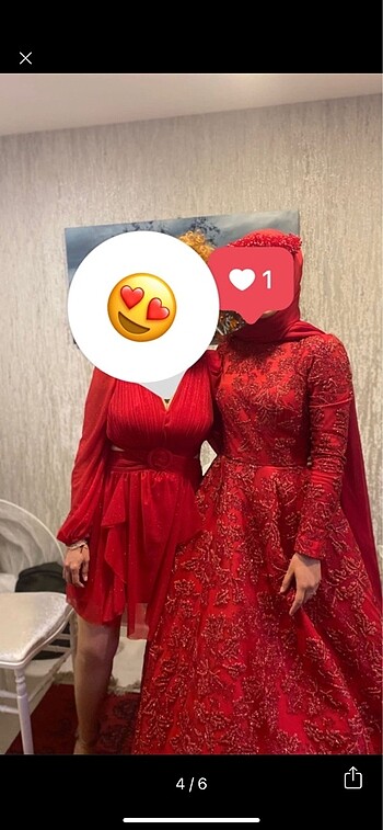 38 Beden kırmızı Renk Tesettür Kına elbisesi